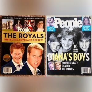 ROYAL FLUSH: 2 MAGAZINES FOCUSED ON THE ROYALS LIVES, SECRETS, LOVES - DIANA